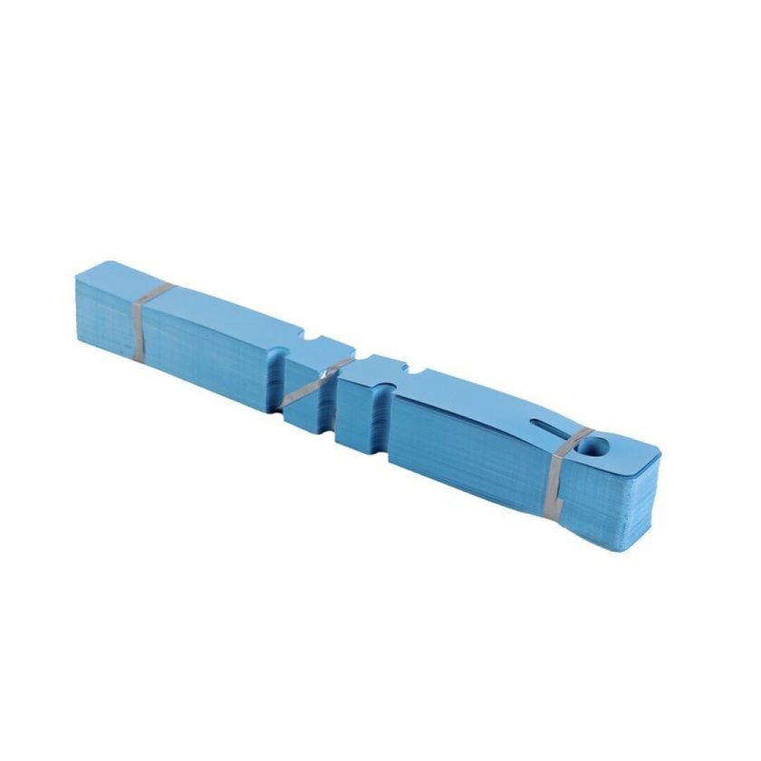 ETIQUETAS COLGANTES 20X2CM AZUL 100UDS