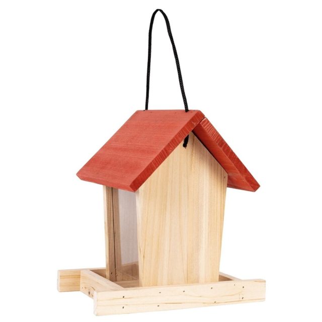 COMEDORO AVES MADERA 17X20X38CM